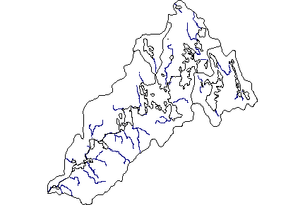 Map of watershed area